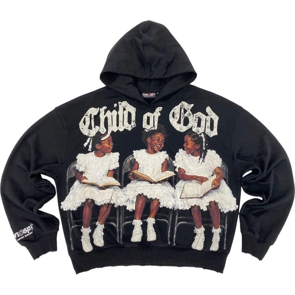 CONCEPT LA "Cog 2.0" Pull Over Hoodie - Black