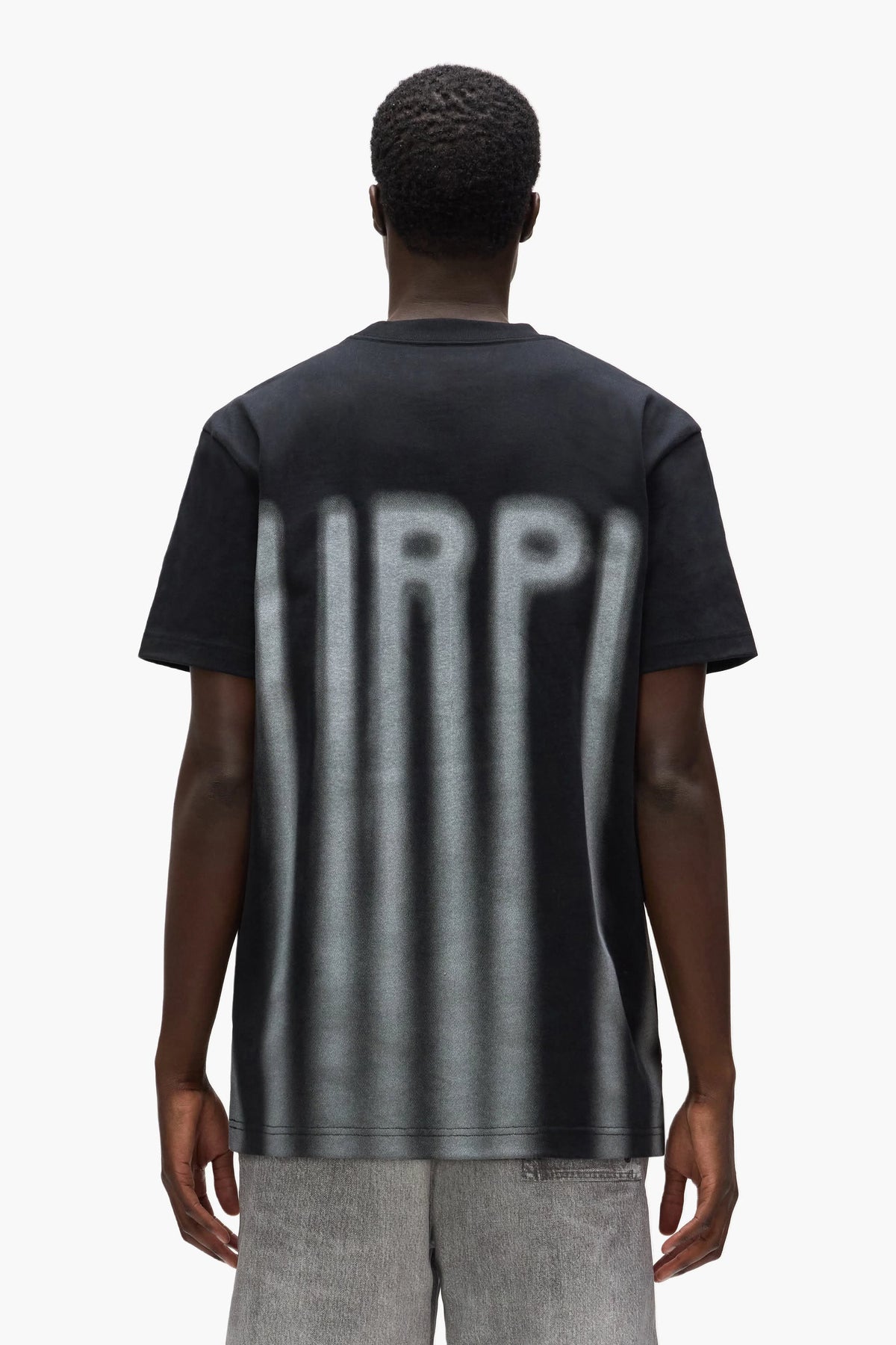 PURPLE BRAND BLURRED WORDMARK TEE BLACK-p117-QTTA825