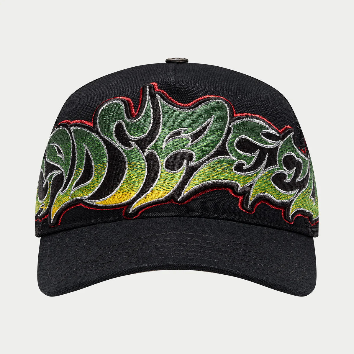 GODSPEED-GS Neo Trucker Hat (Black/Yellow/Red)