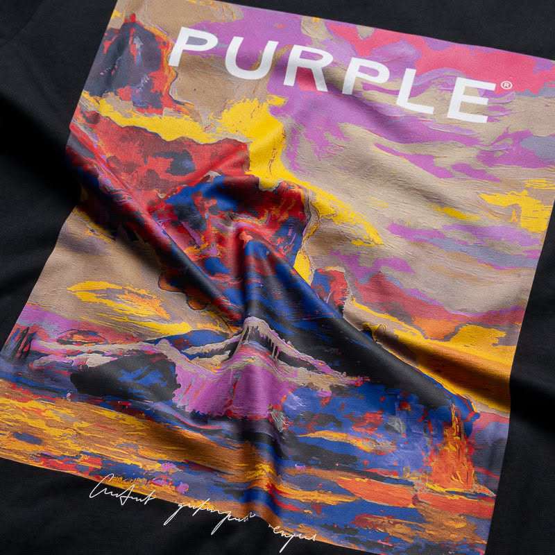 PURPLE T-SHIRT - BLACK - P109-CBBF425