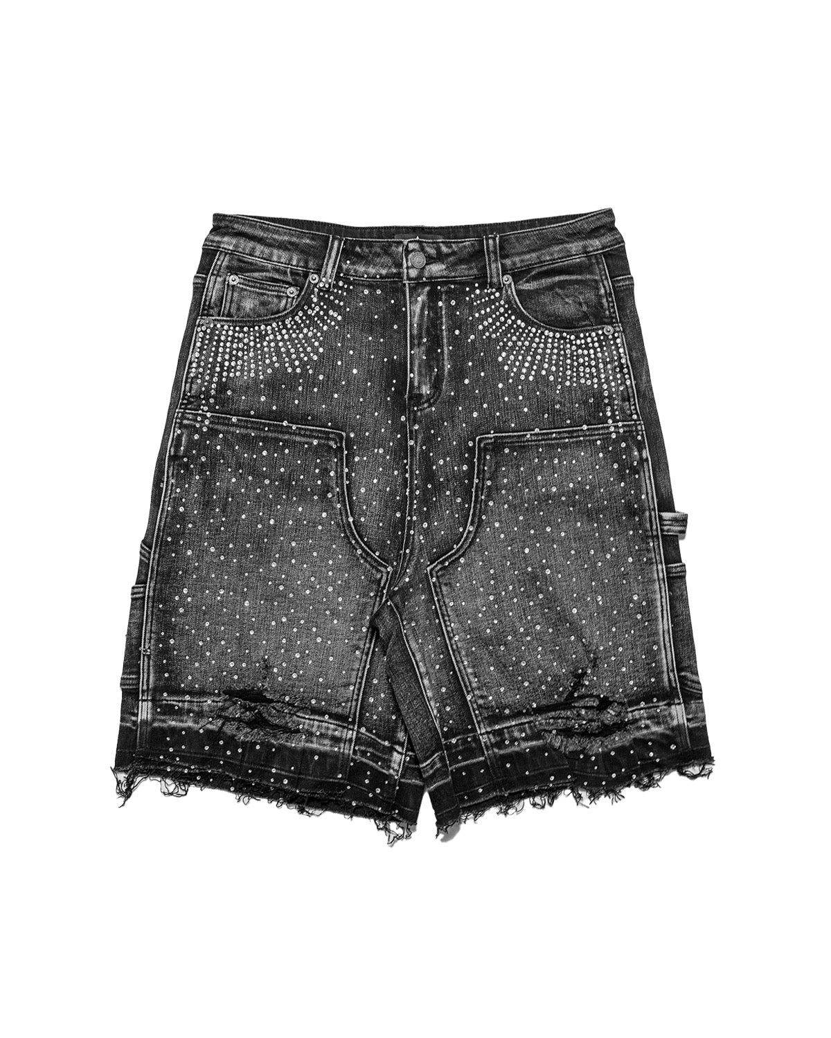 Paper money CRYSTALIZED SHORTS IN VINTAGE BLACK