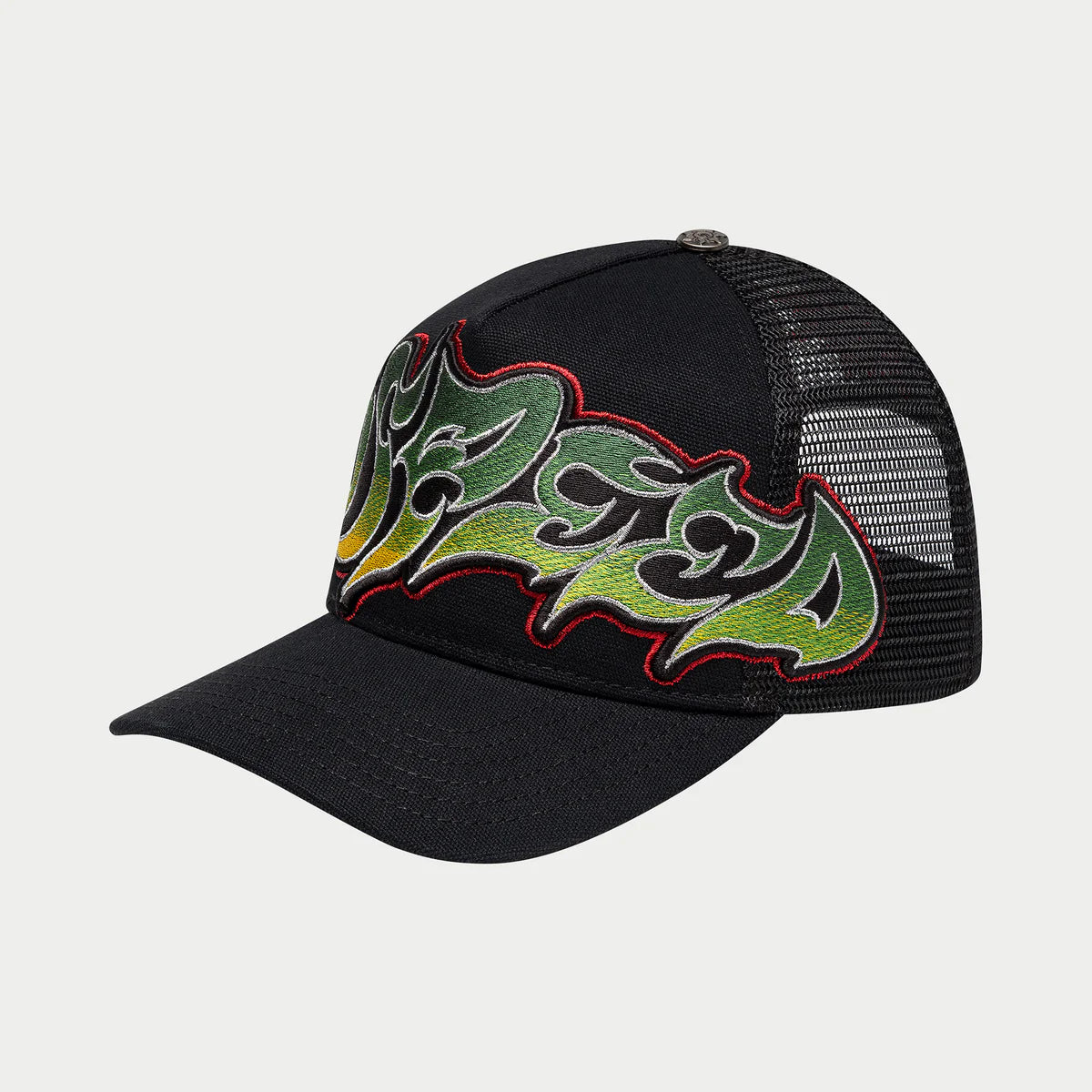 GODSPEED-GS Neo Trucker Hat (Black/Yellow/Red)