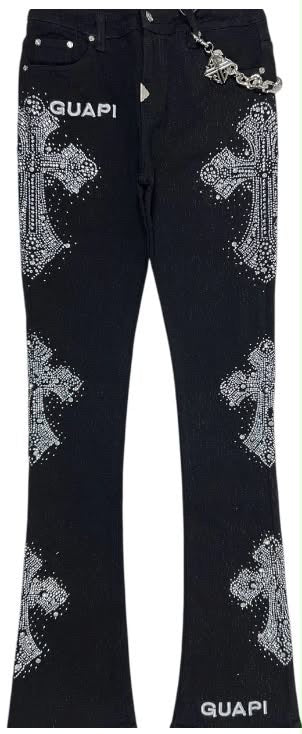 GUAPI Jeans Rhinestone Graphic