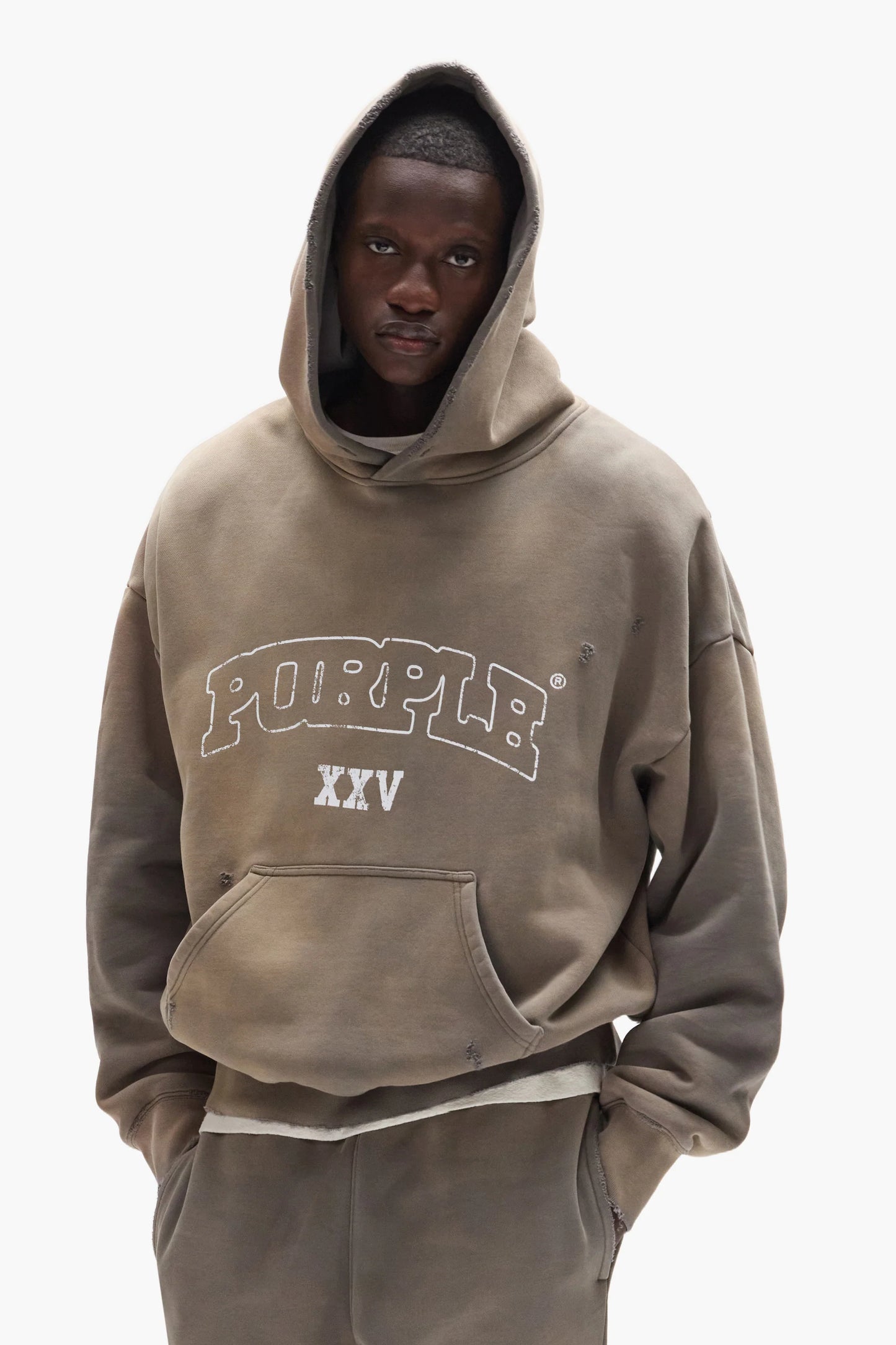 PURPLE-Slab Outline Hoodie-P401-HFGS425