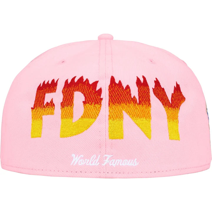 SUPREME /FDNY BOX LOGO NEW ERA HAT PINK 7 5/8
