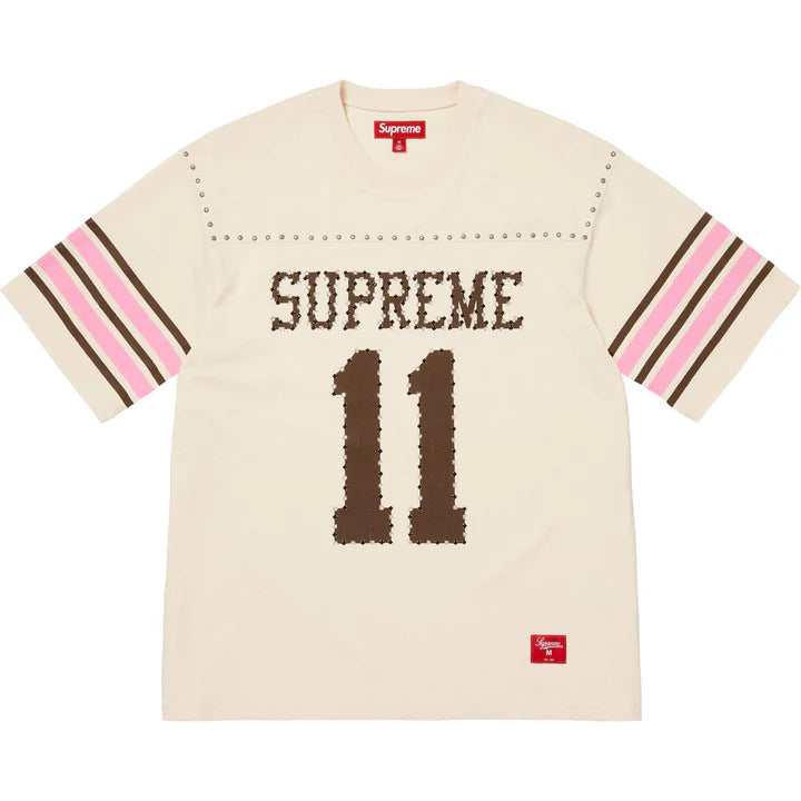 Supreme Studded Short-Sleeve Top 'Cream