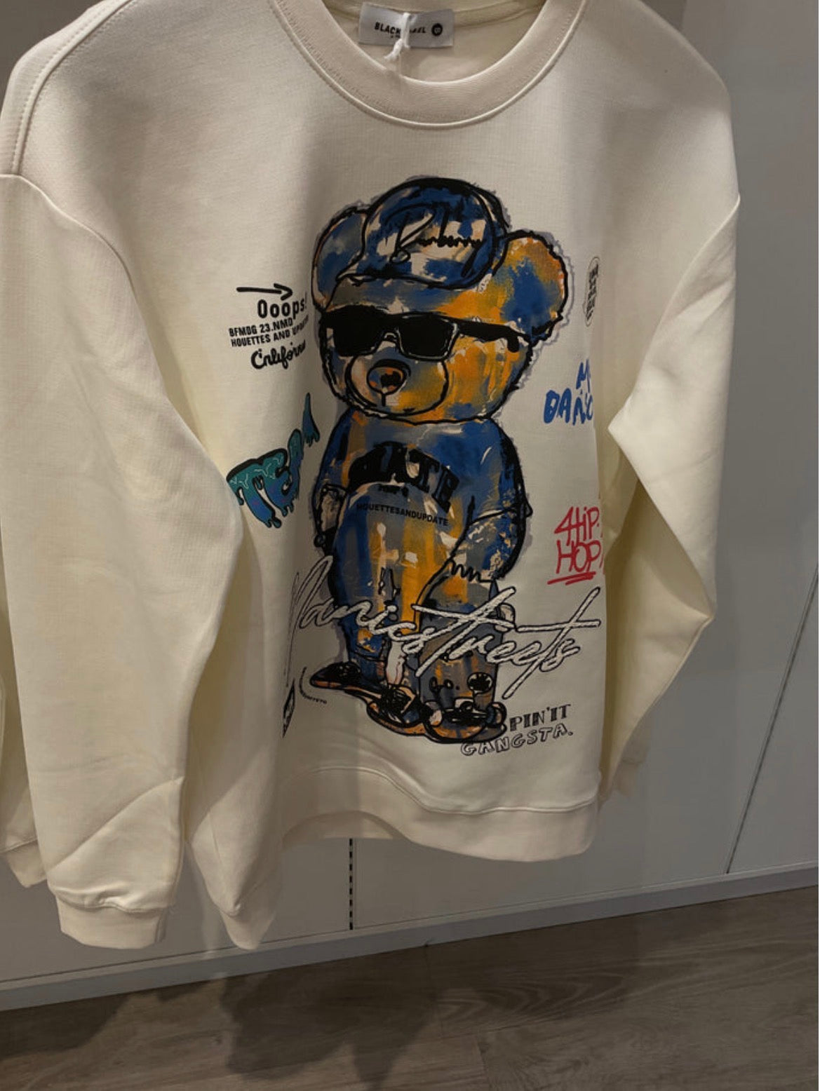 BLACK LABEL CREW NECK-TEEDY-CREAM(L906)