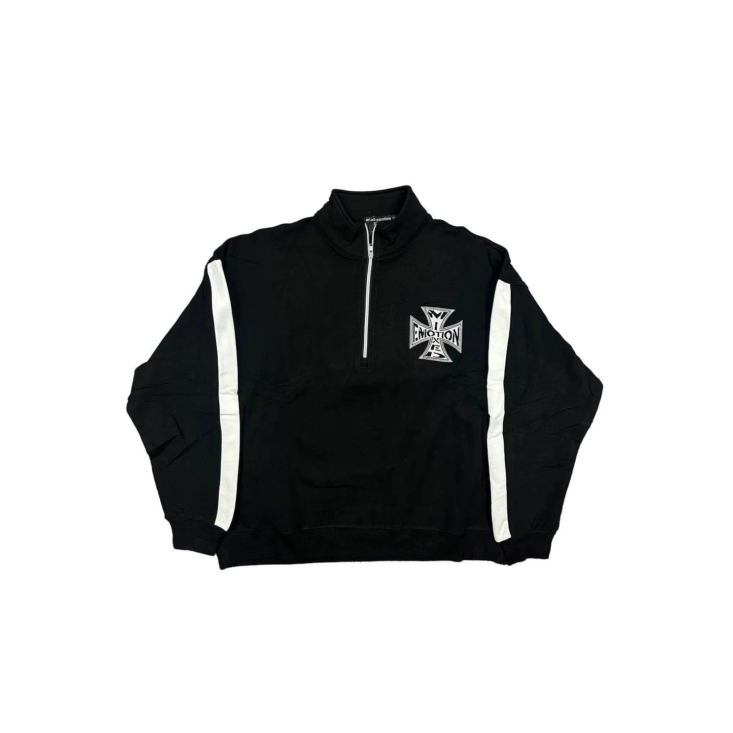 Black Mixed emotion“Quarter” zip Jacket