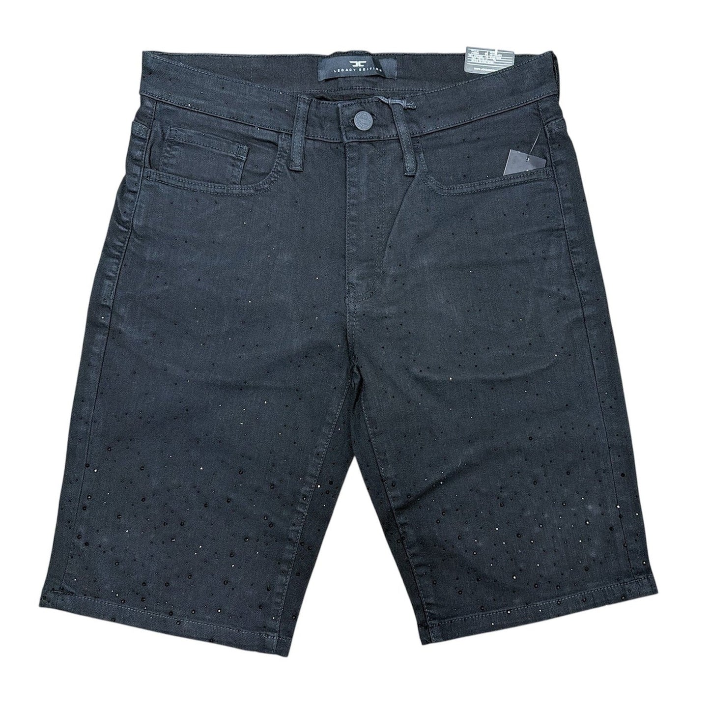 JORDAN CRAIG CRYSTAL DENIM SHORTS