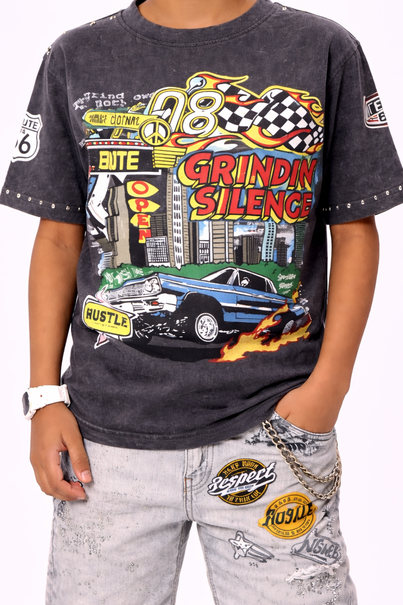 ELITE PREMIUM GRIND IN SILENCE GREY TEE