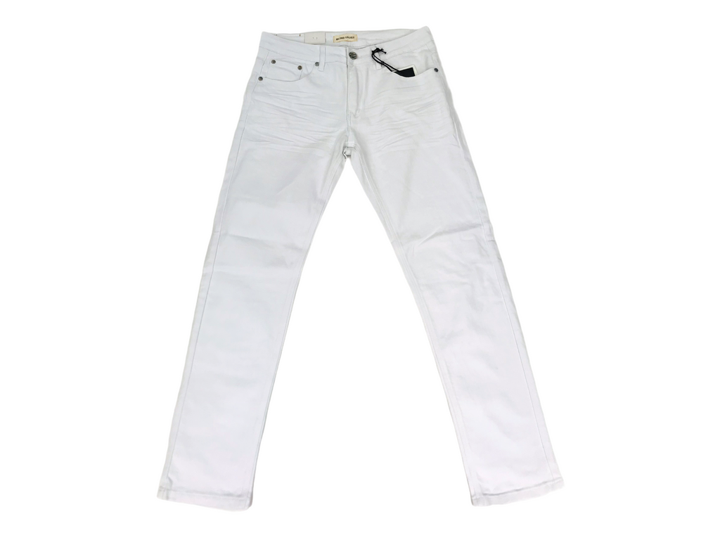 MEN BLIND TRUST WASHED SKINNY White JEANS