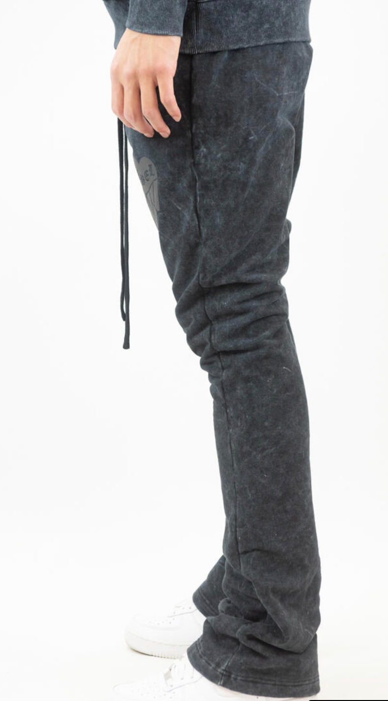 Rebel Minds -COLD HEARTED STACKED FLEECE PANTS 132-424