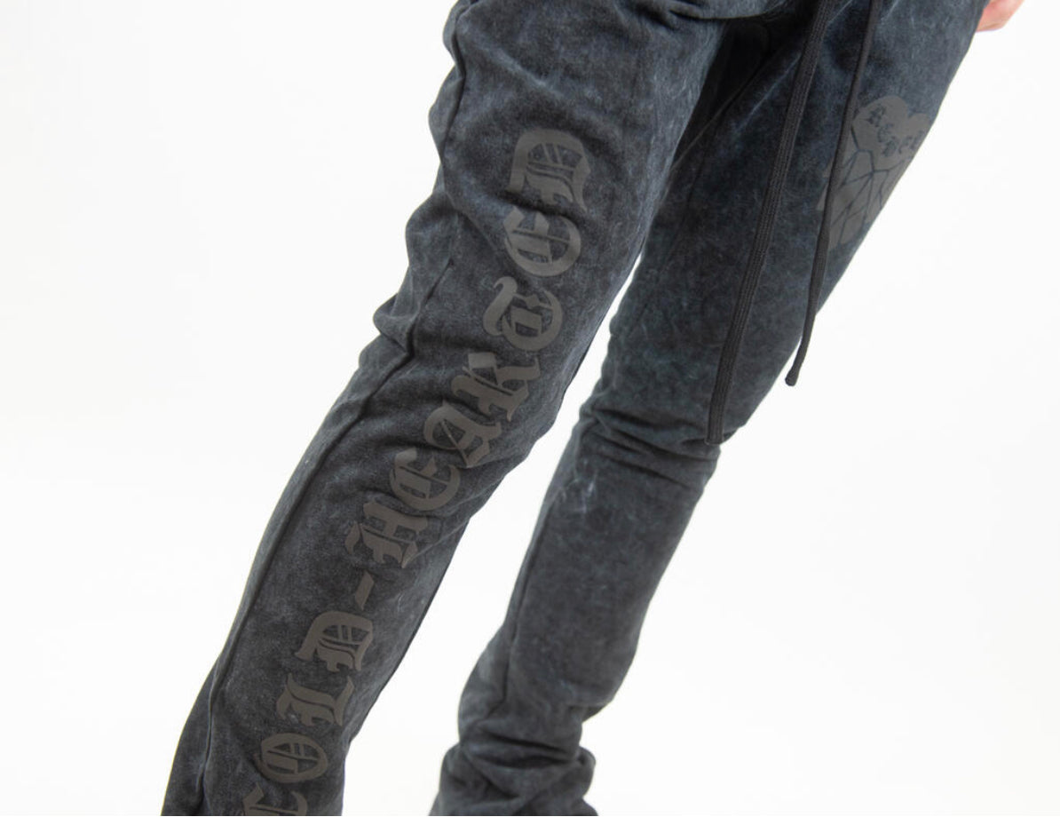 Rebel Minds -COLD HEARTED STACKED FLEECE PANTS 132-424