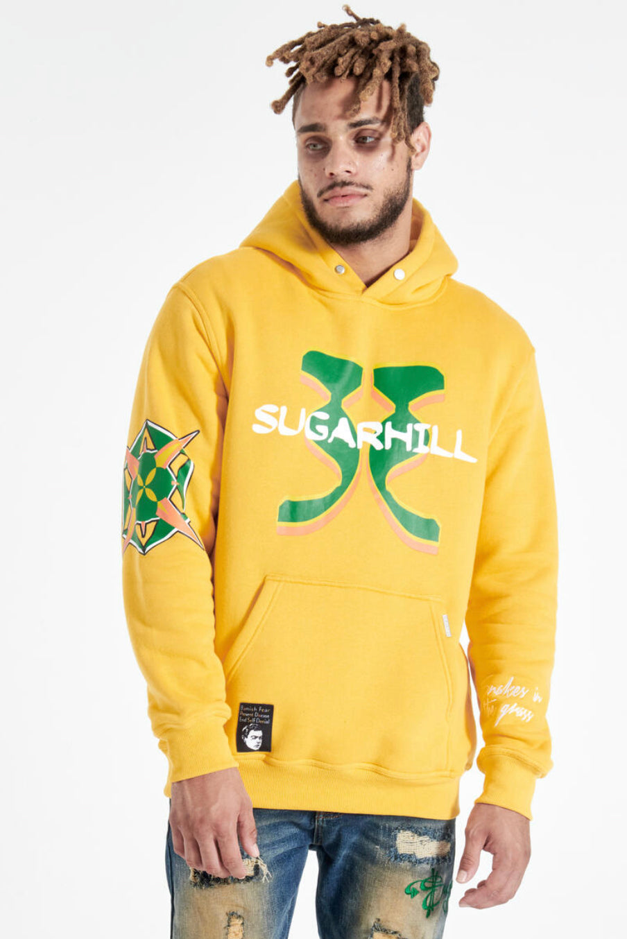SUGARHILL-SERPENT" HOODIE (YELLOW—SH23-FALL-03