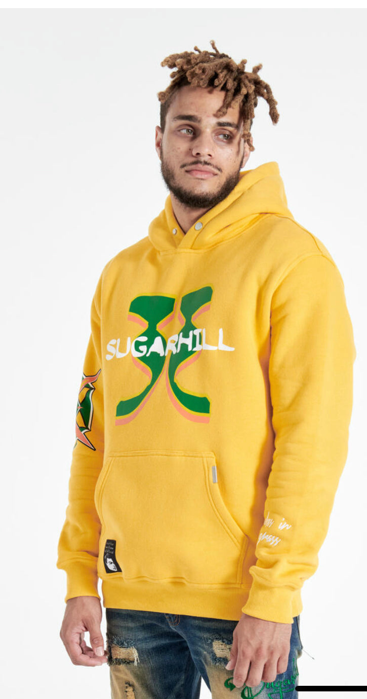 SUGARHILL-SERPENT" HOODIE (YELLOW—SH23-FALL-03