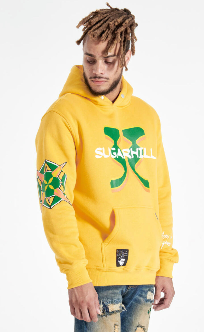 SUGARHILL-SERPENT" HOODIE (YELLOW—SH23-FALL-03