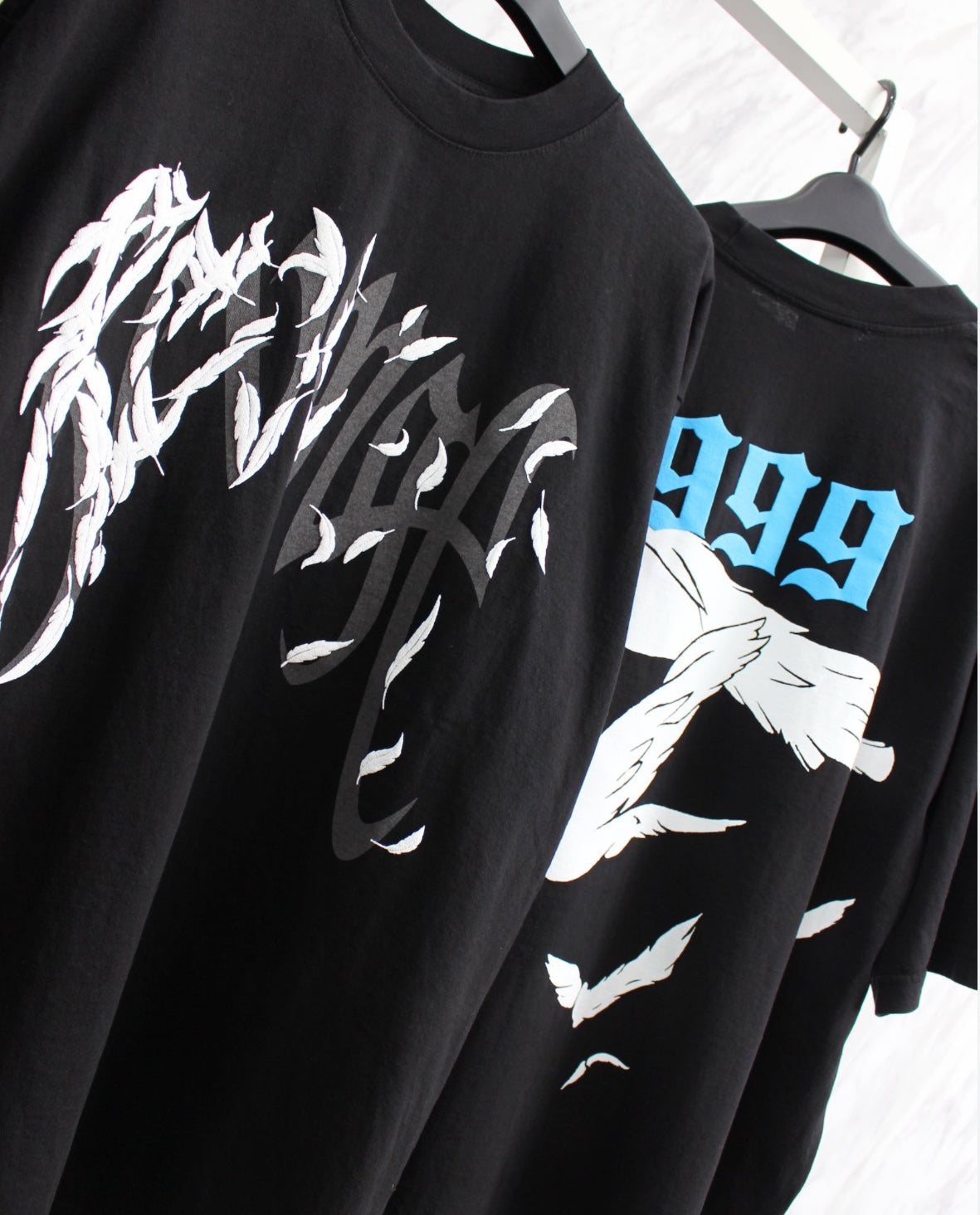 Revenge X Juice Wrld 999 Dove Tee Black | PLUS