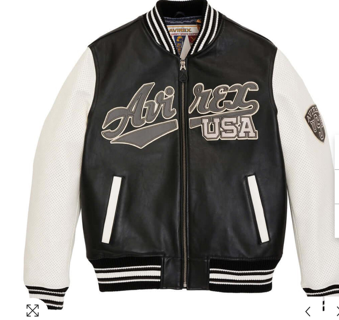 Avirex -Script USA Varsity Jacket Black -AVS22BO04