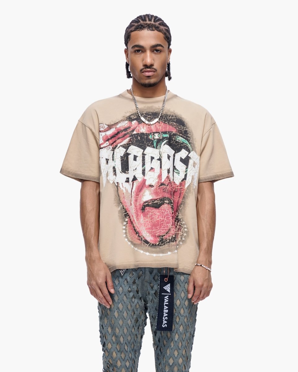 Valabasas Tan DEATH KHAKI TEE-VLBS-VT1-1087