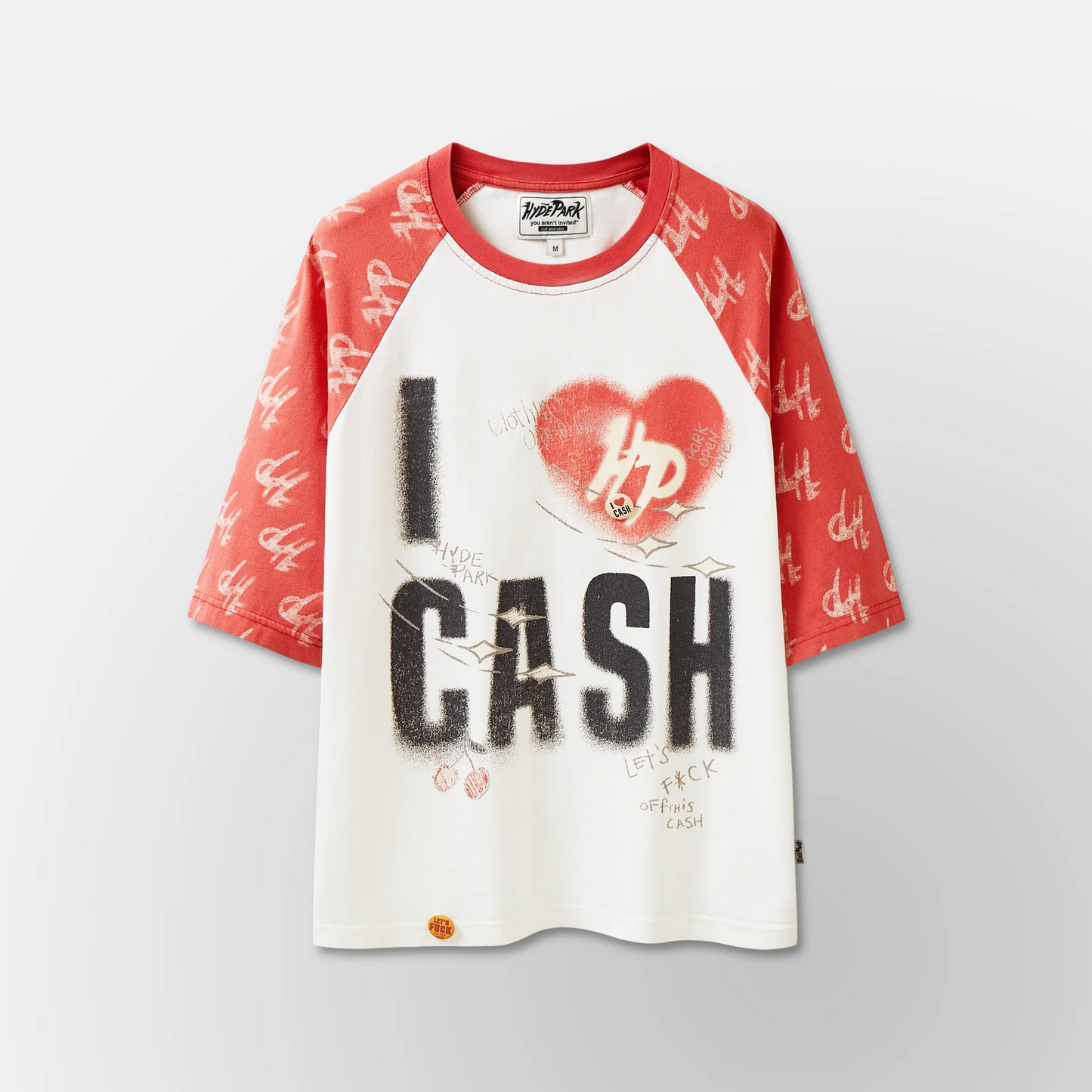Hyde Park I HEART CASH RAGLAN- RED