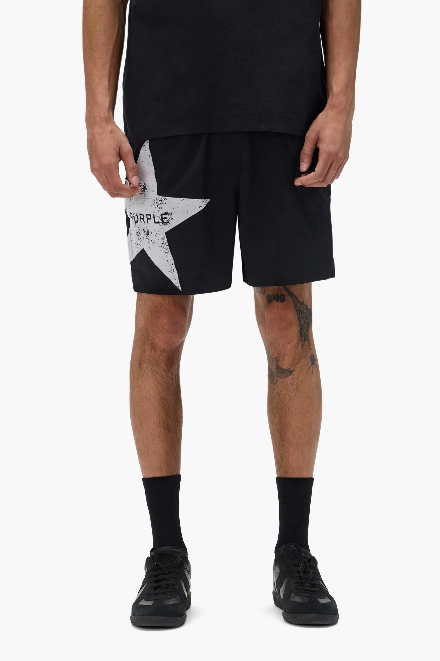 PURPLE Star Wordmark All Around Shorts-P504-PPBT826