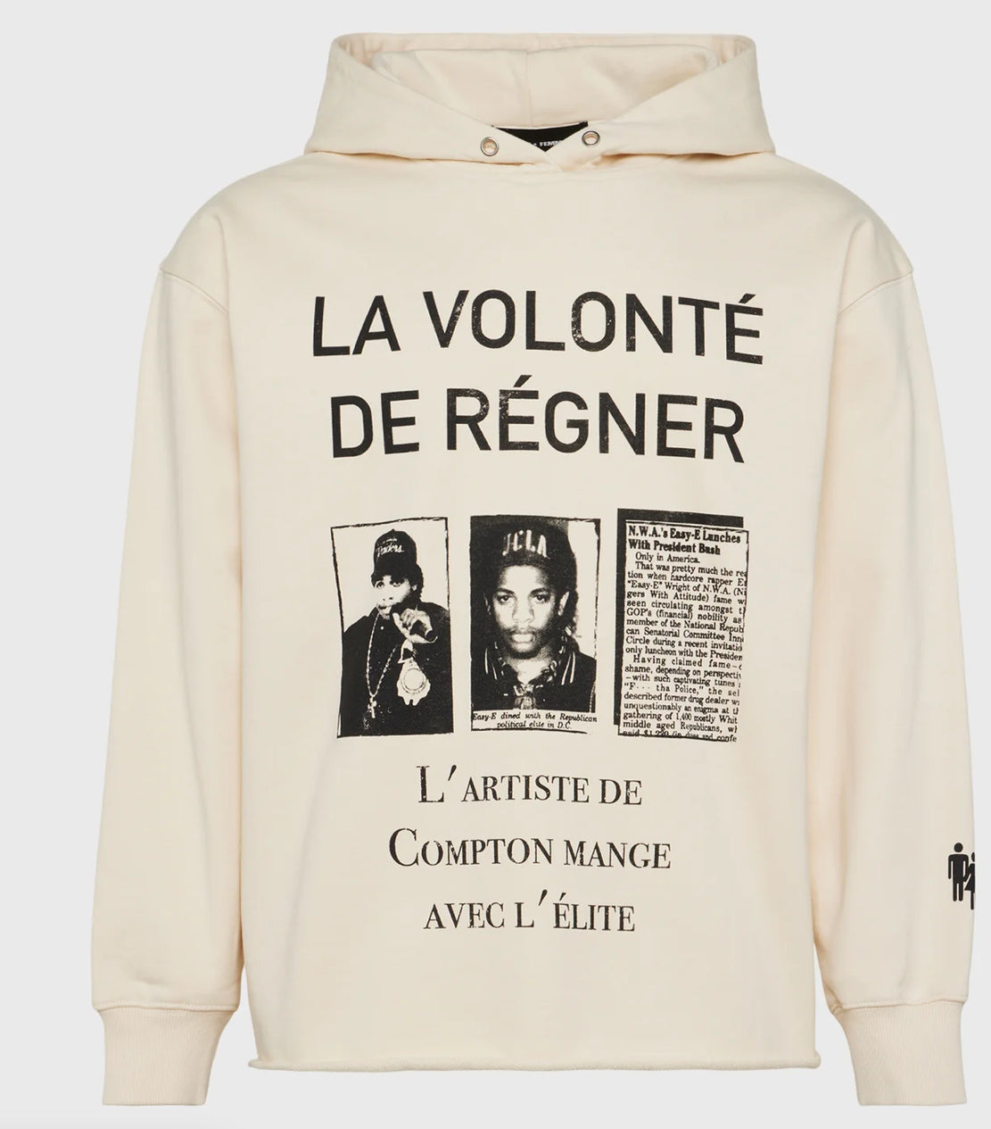 HOMME+FEMME-WHITE HOUSE ARTICLE HOODIE CREAM