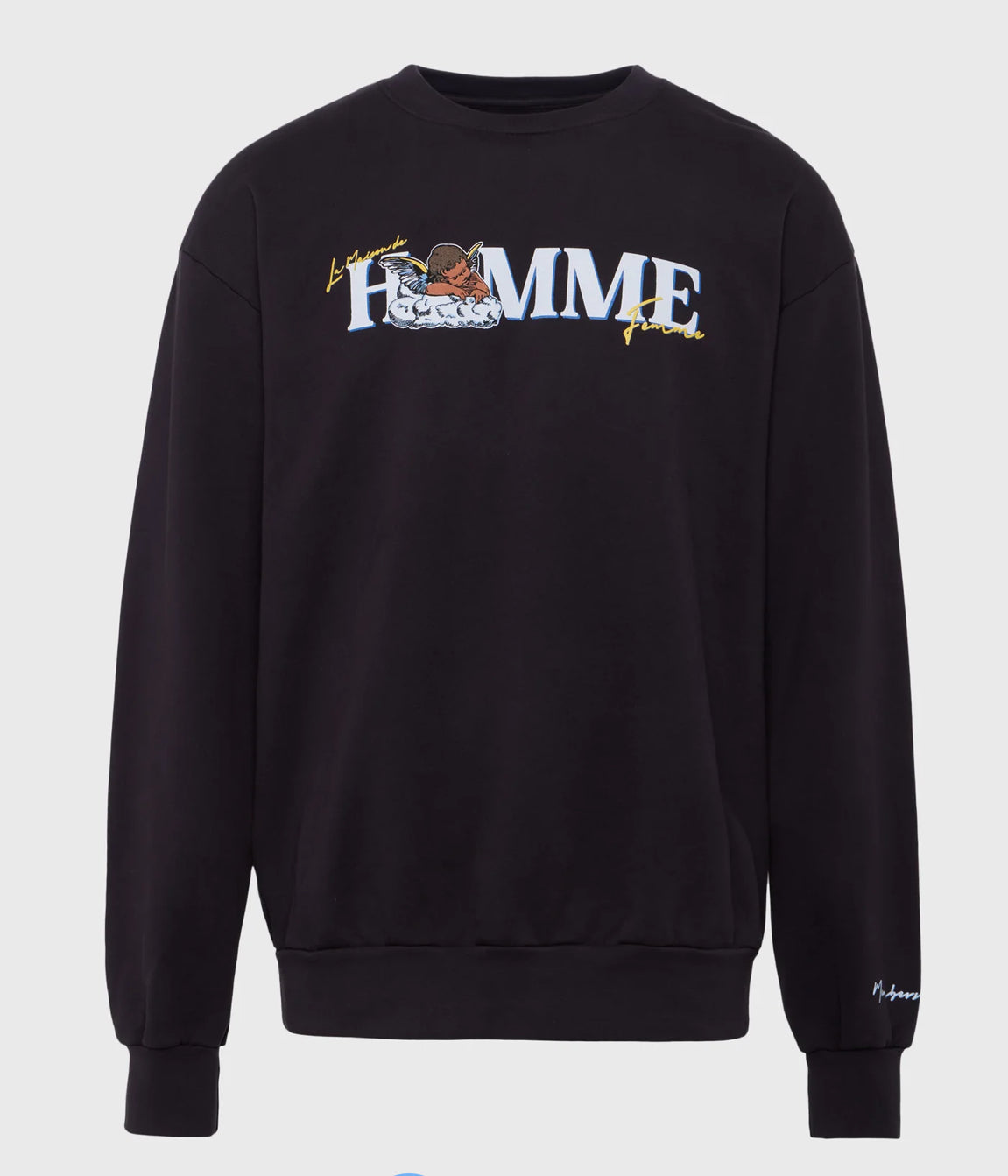HOMME_FEMME-MAISON ANGELS CREWNECK CHARCOAL