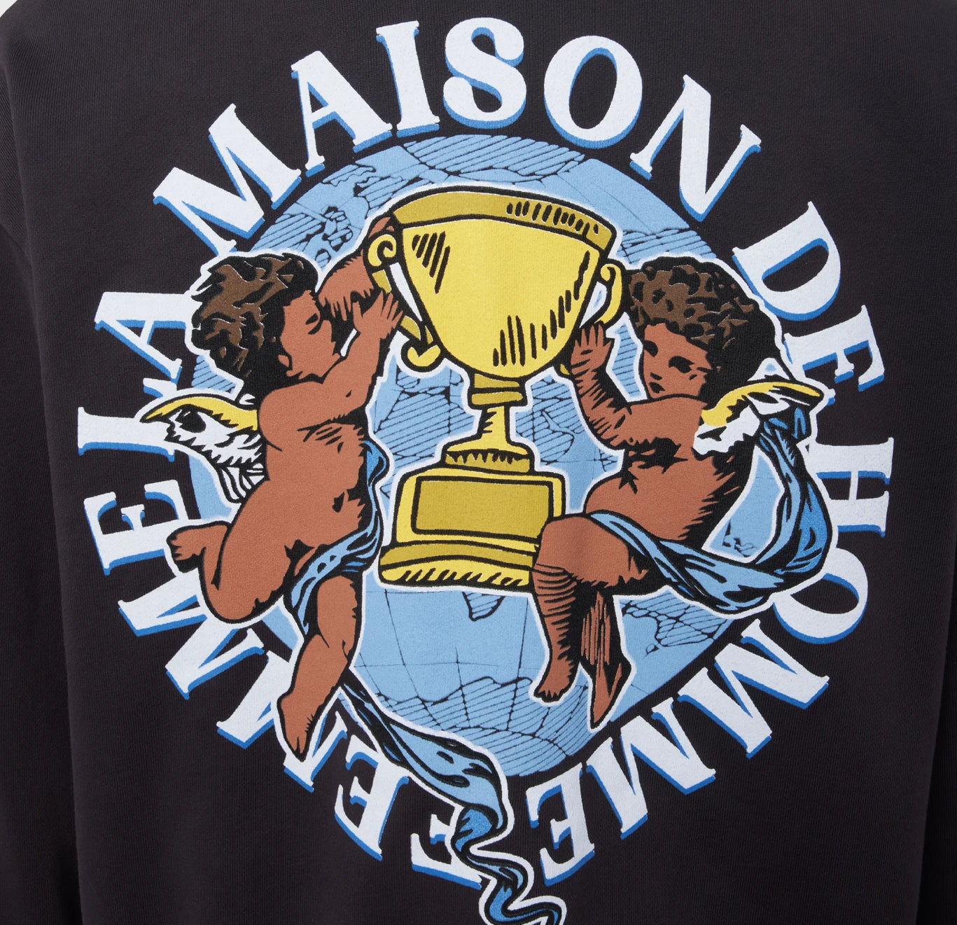 HOMME_FEMME-MAISON ANGELS CREWNECK CHARCOAL