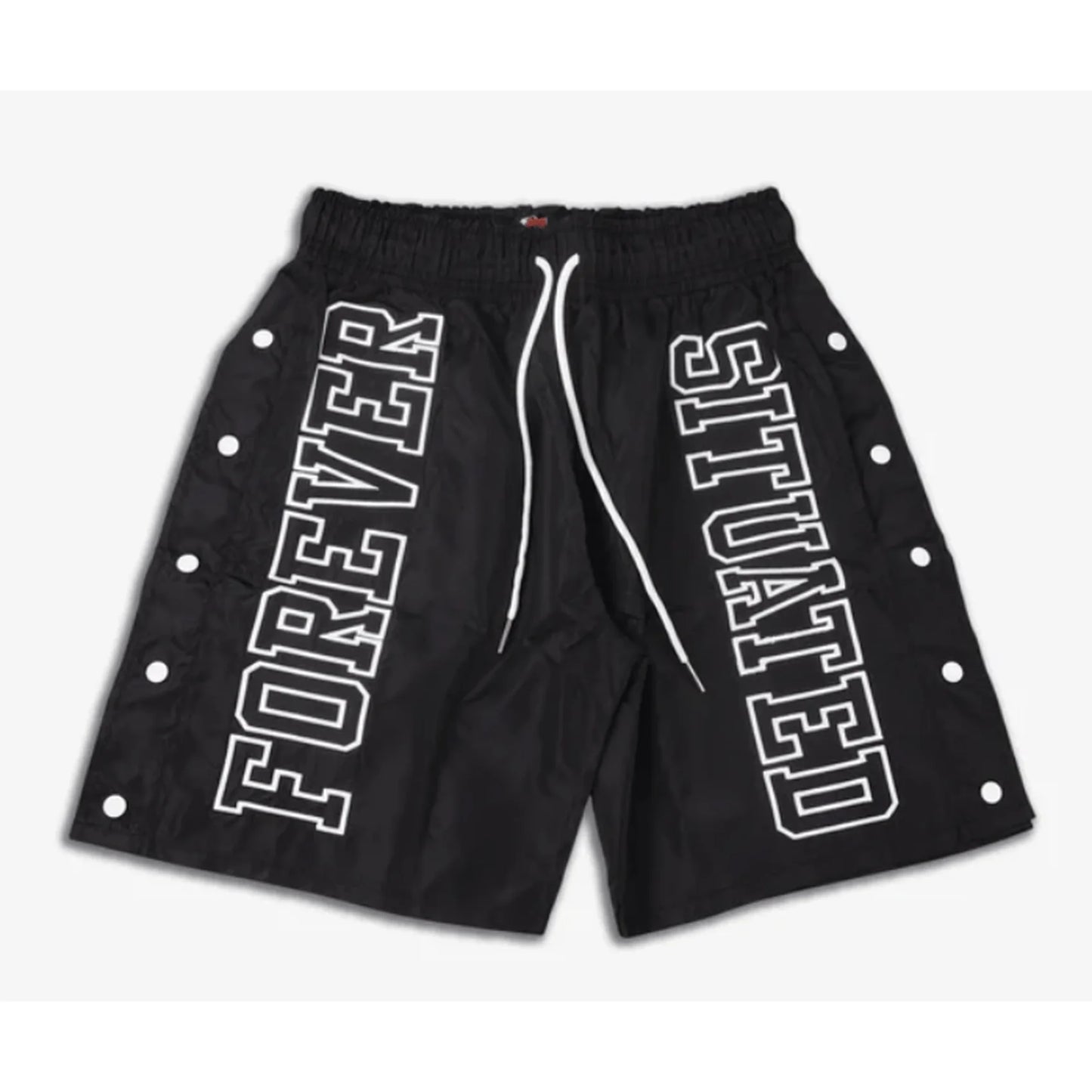 Forever Situated 'Nylon Track Shorts Black'