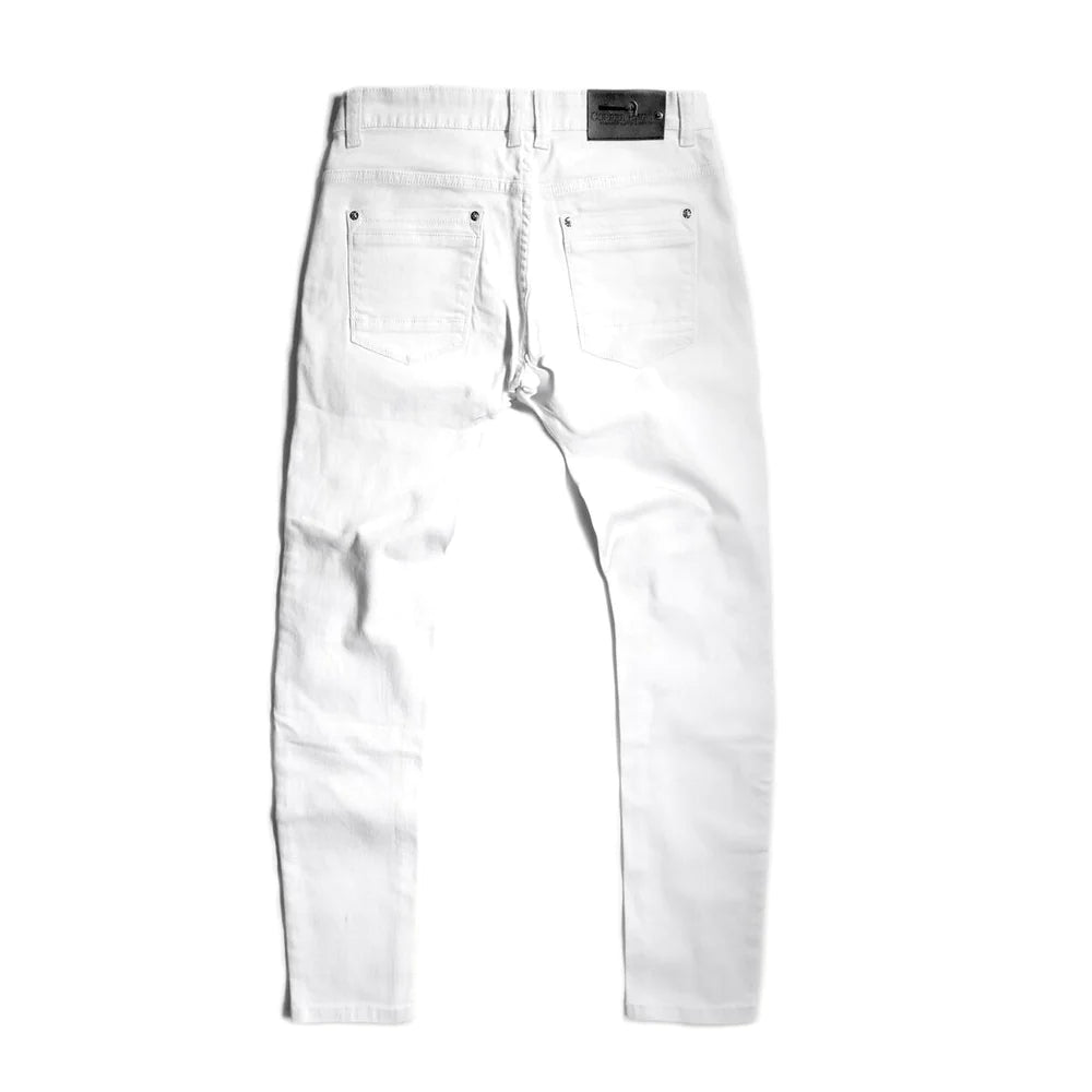 MEN'S COPPER RIVET JEAN WITH RIPS (WHITE)-913211