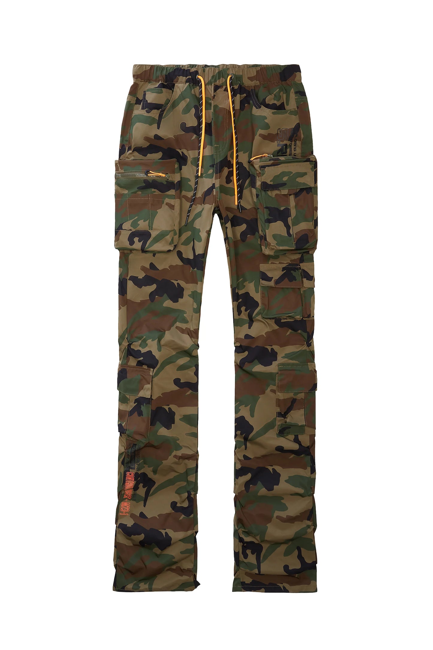 Stacked Windbreaker Utility Pants - Wood Camo-WP23586
