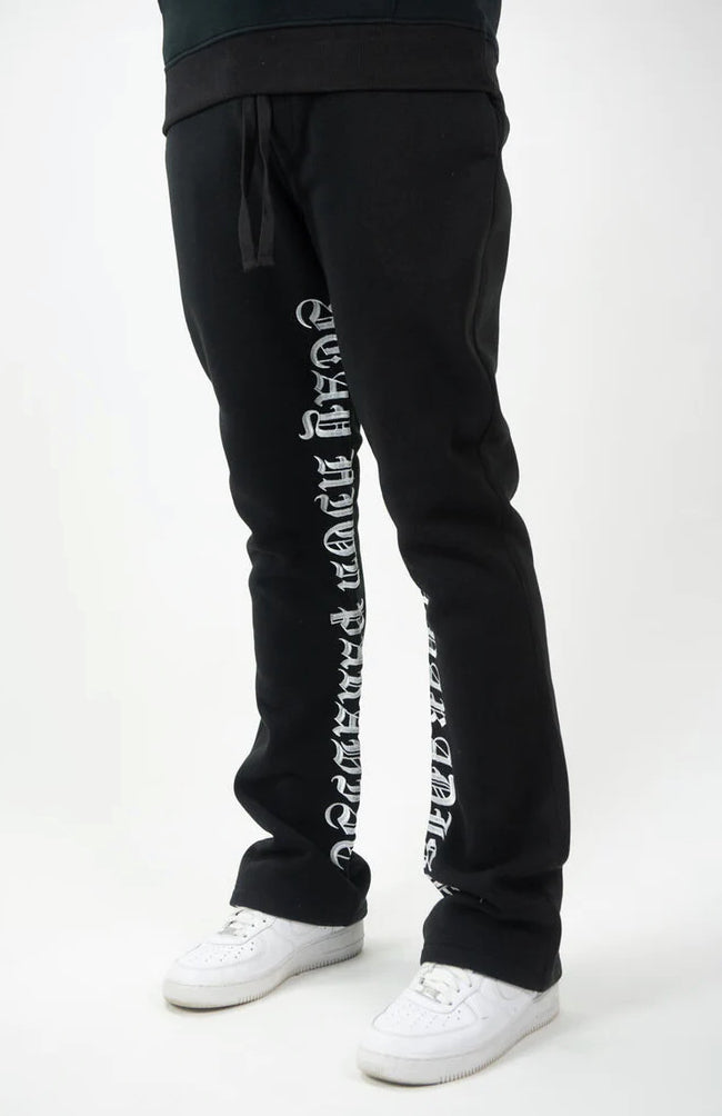 Rebel Minds "Stay High" Stacked Fleeced Pants-132-491