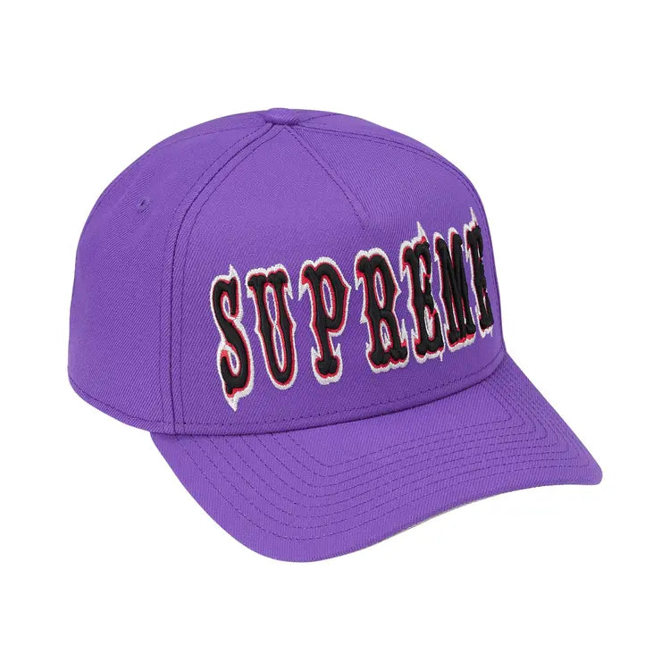 Supreme hat Gothic Outline Adjustable New Era 'Purple'