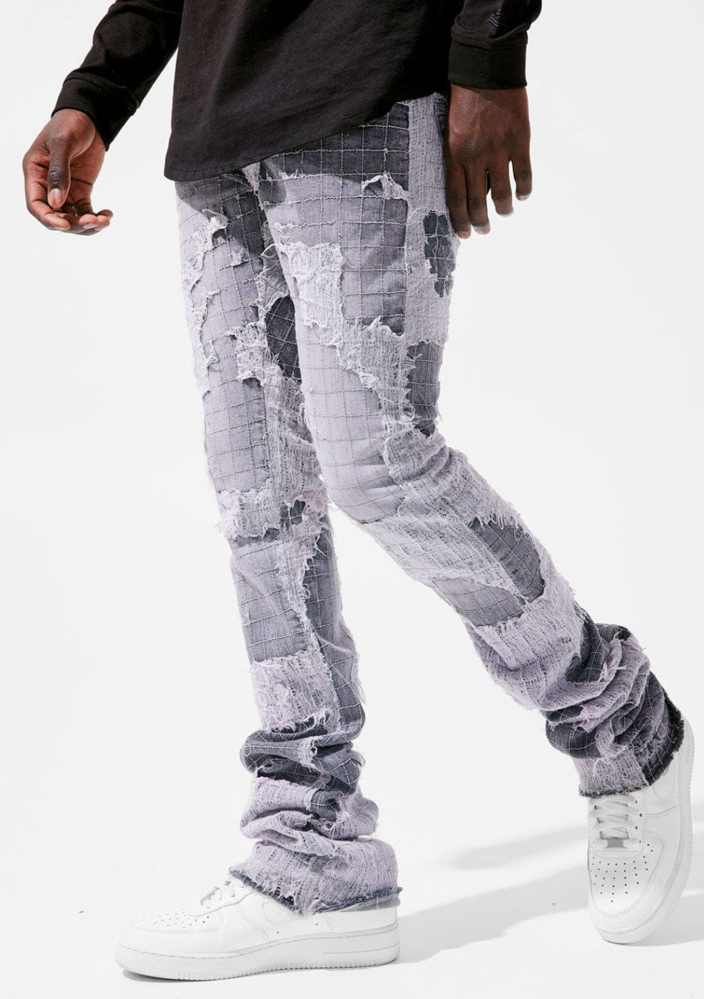 JORDAN CRAIG-MARTIN STACKED - FULL MOON BORO DENIM (LIGHT MAUVE)-JTF1156