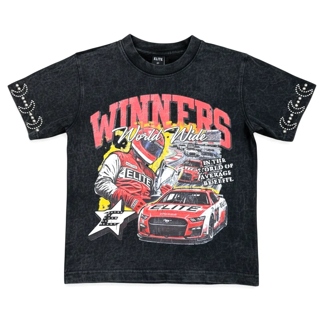 Elite WINNERS PREMIUM EMBELLISHED BLACK KIDS TEE