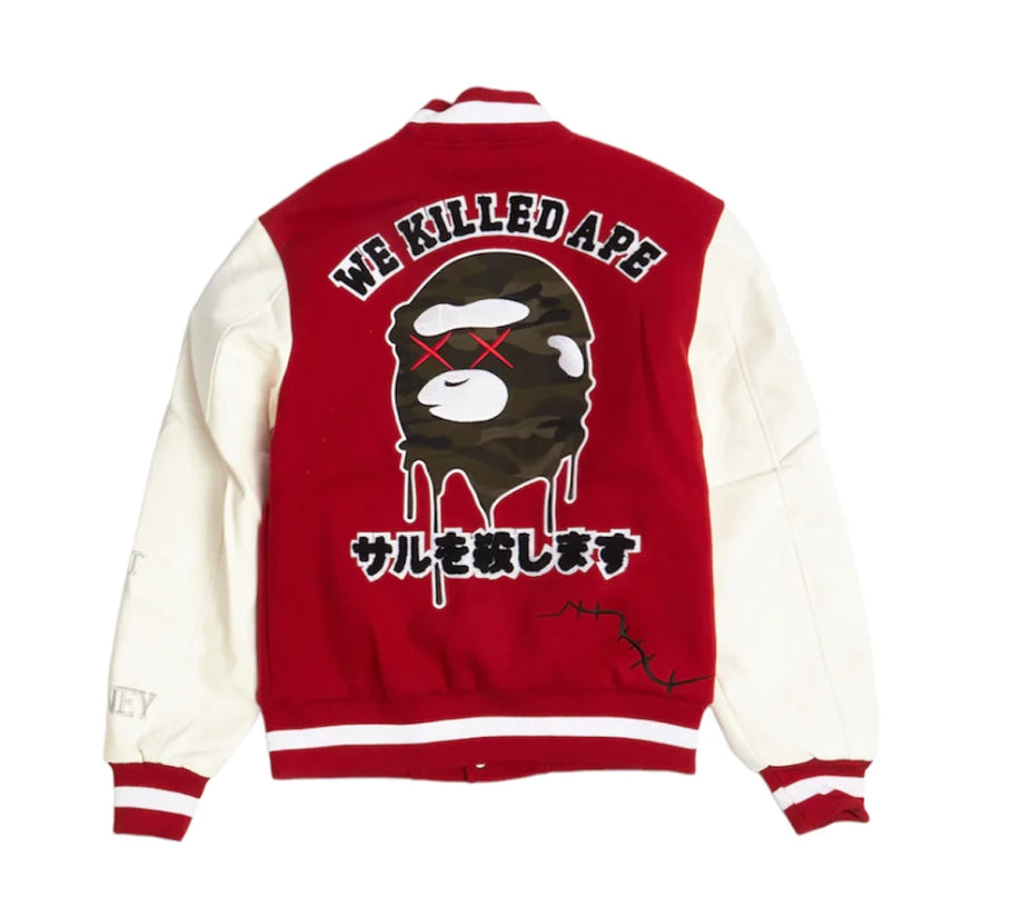 Robert Phillipe We Killed Ape Varsity RED Jacket-MJ ABP