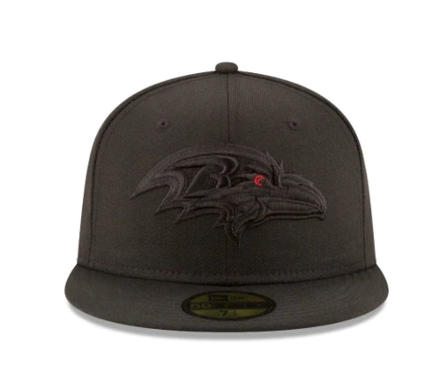 NEW ERA CAP-Baltimore Ravens Black on Black 59FIFTY Fitted -70234490