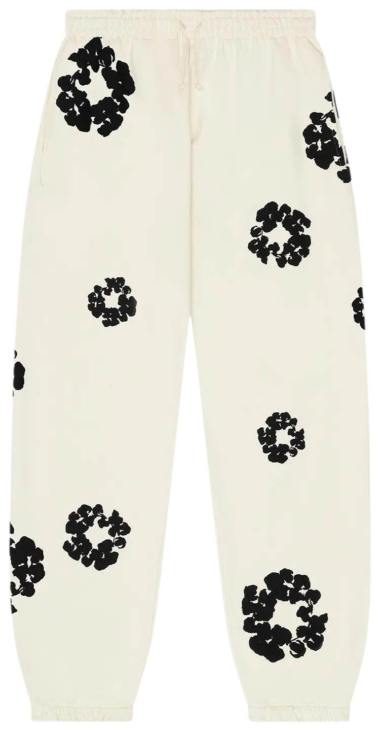 Denim Tears Cotton Wreath Baggy Sweatpants OATMEAL