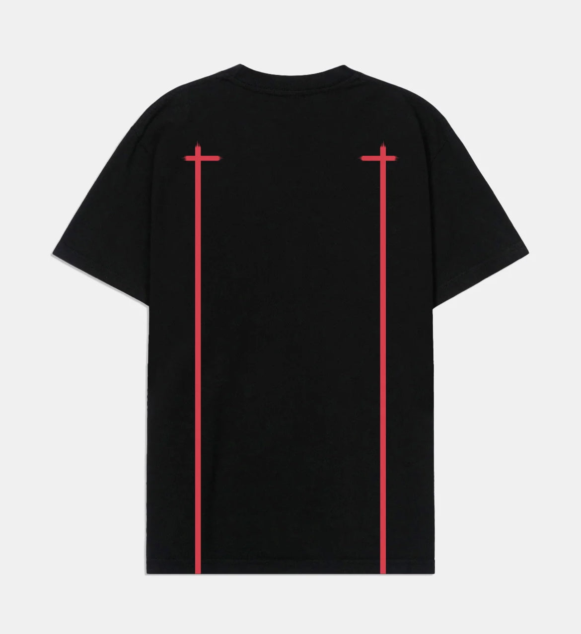 RTA-LIAM TEE | BLACK RED DOUBLE CROSS