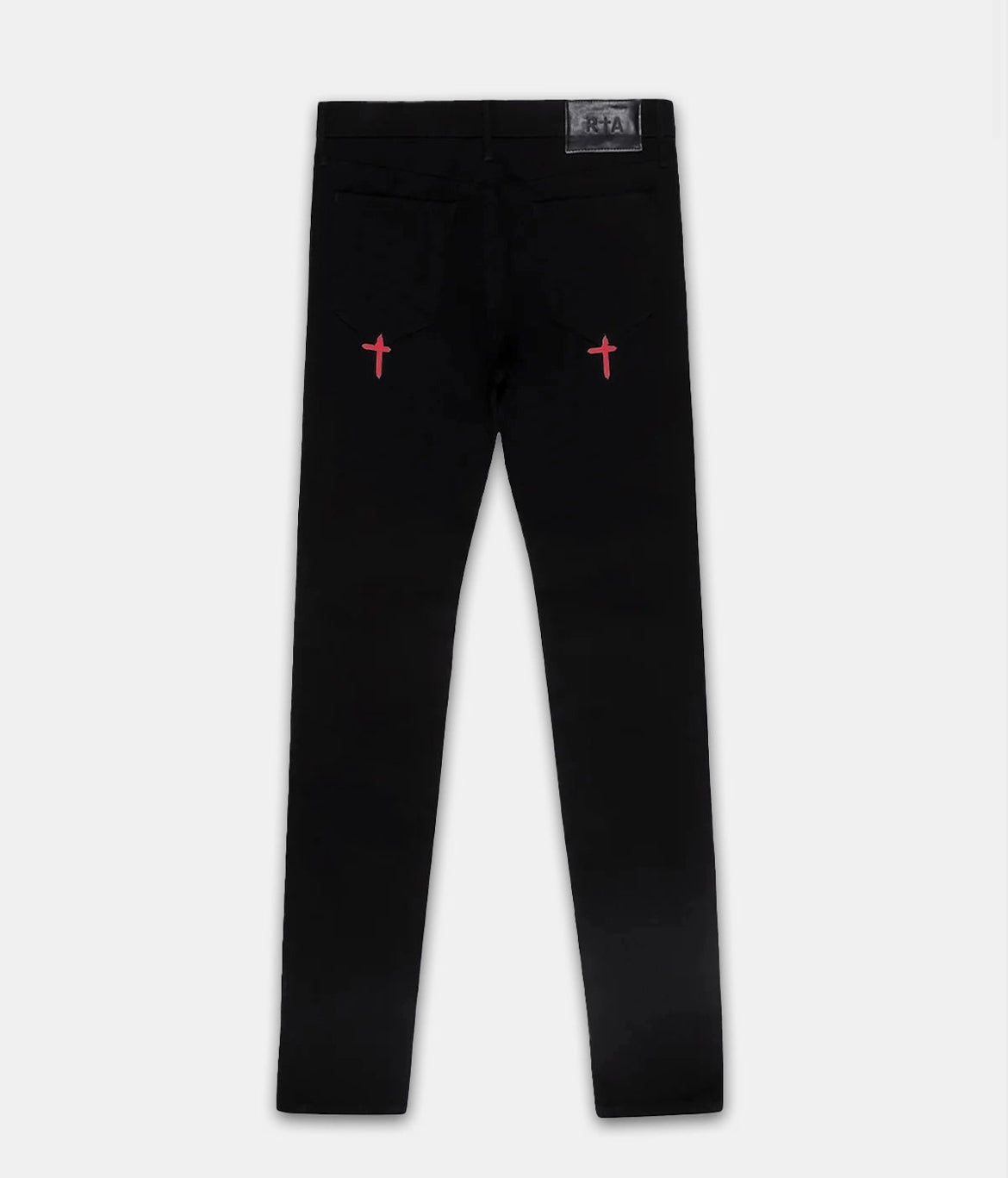 RTA-BRYANT SKINNY JEAN | BLACK RED REST IN PEACE
