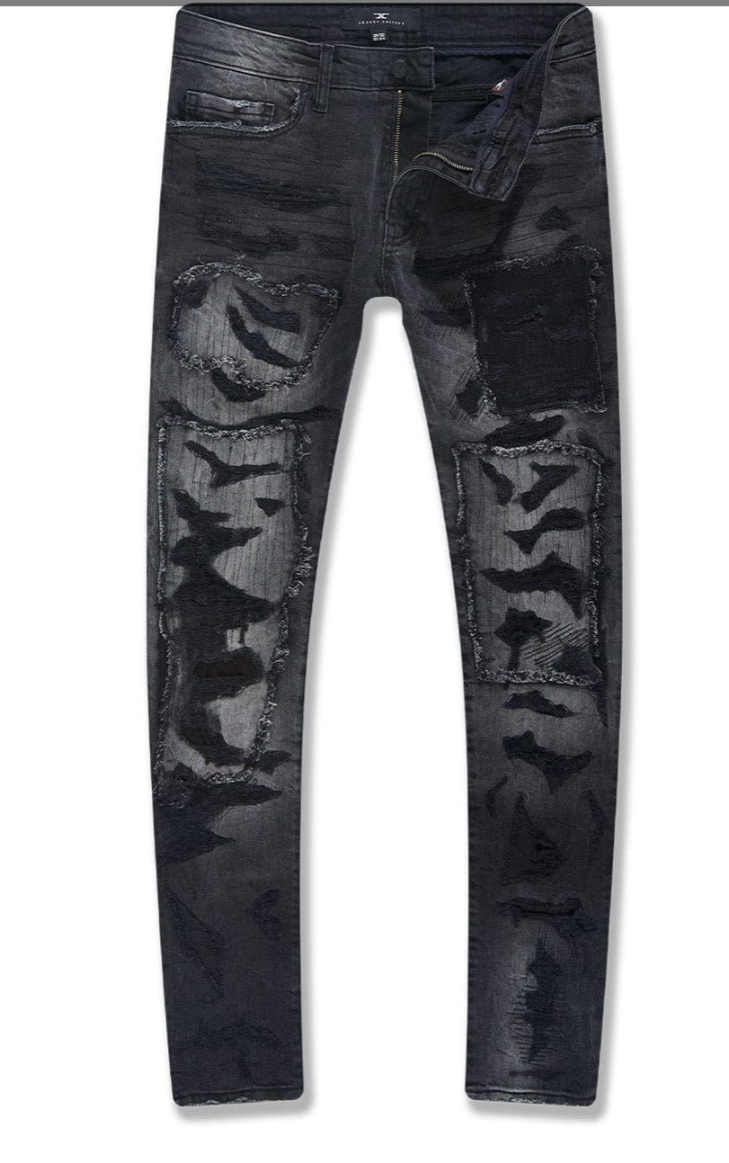 SEAN - RECONSTRUCTED DENIM (BLACK SHADOW) -JS1166