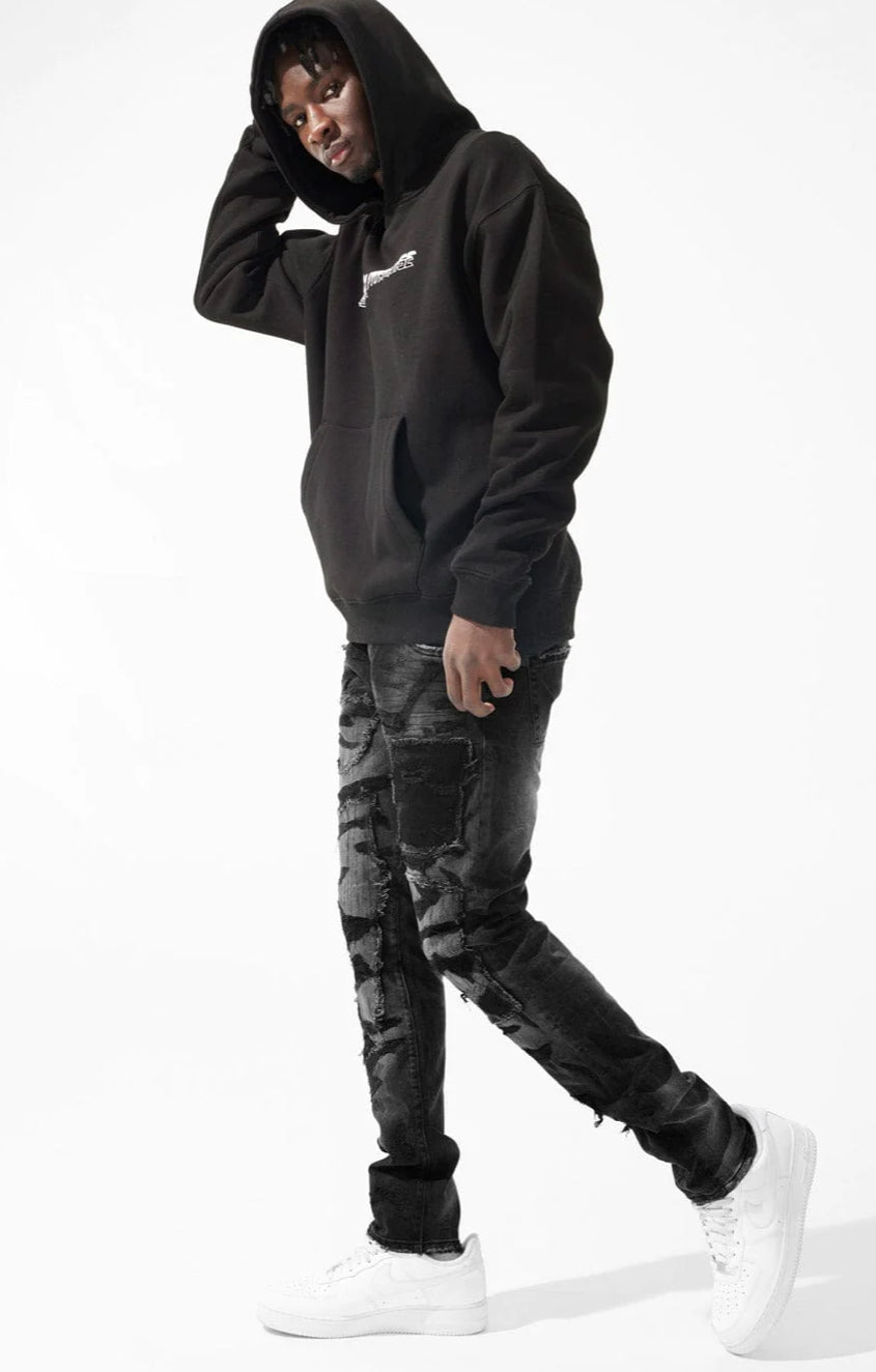 SEAN - RECONSTRUCTED DENIM (BLACK SHADOW) -JS1166