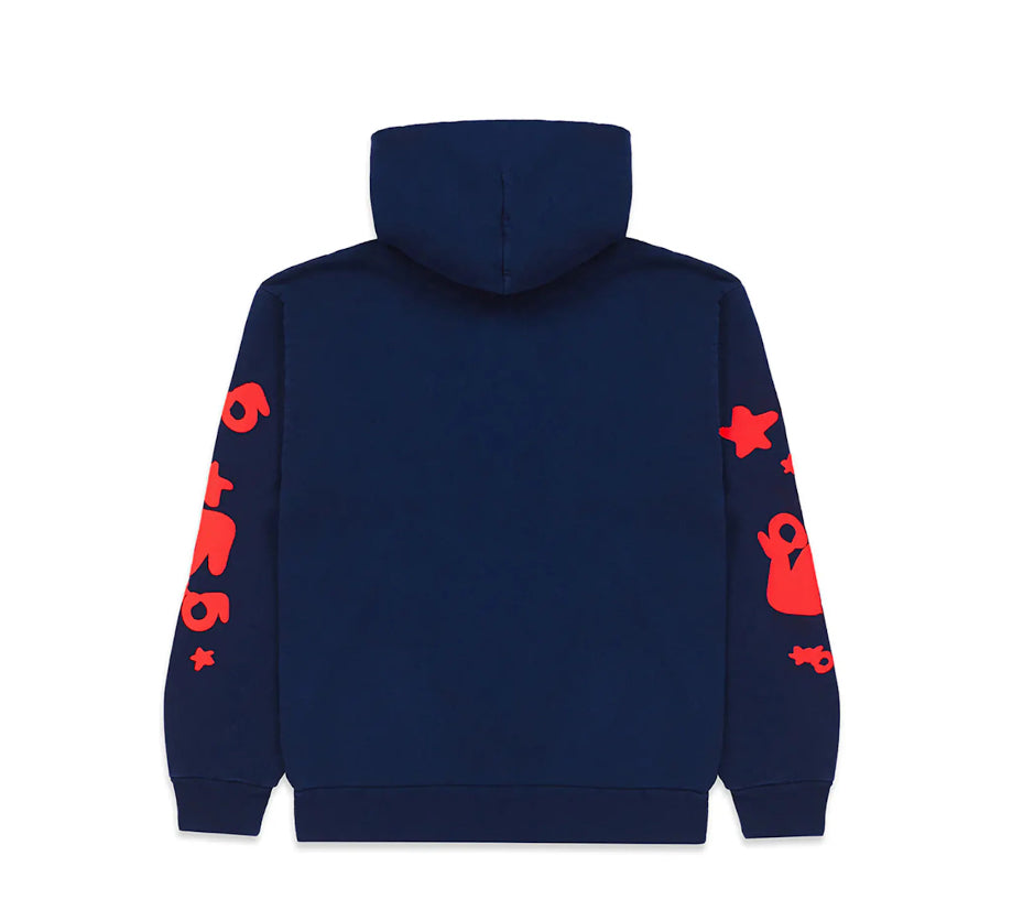 Sp5der Beluga Hoodie Navy -M01SS001BGNR