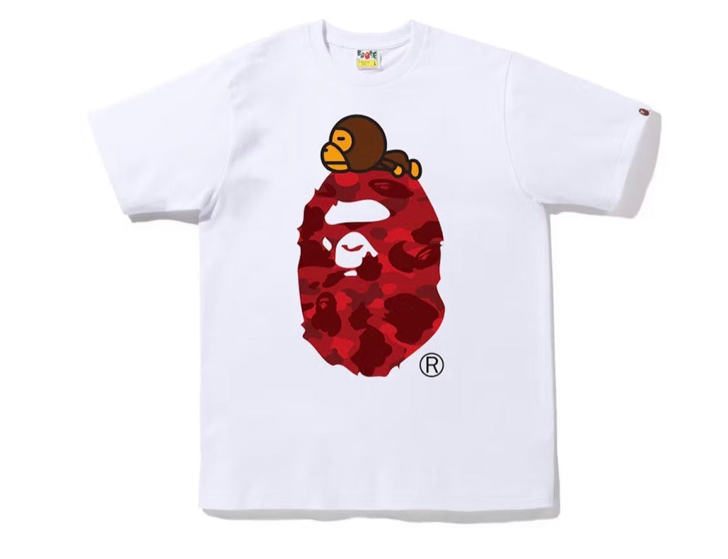 BAPE Color Camo Milo On Big Ape Tee
