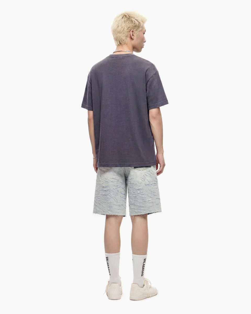 VALABASAS SCRAPE SHORTS LIGHT BLUE WASH