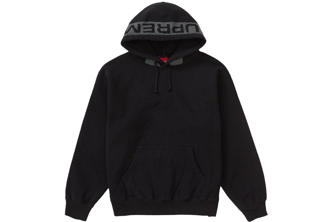 jacquard logo hooded sweatshirt supreme