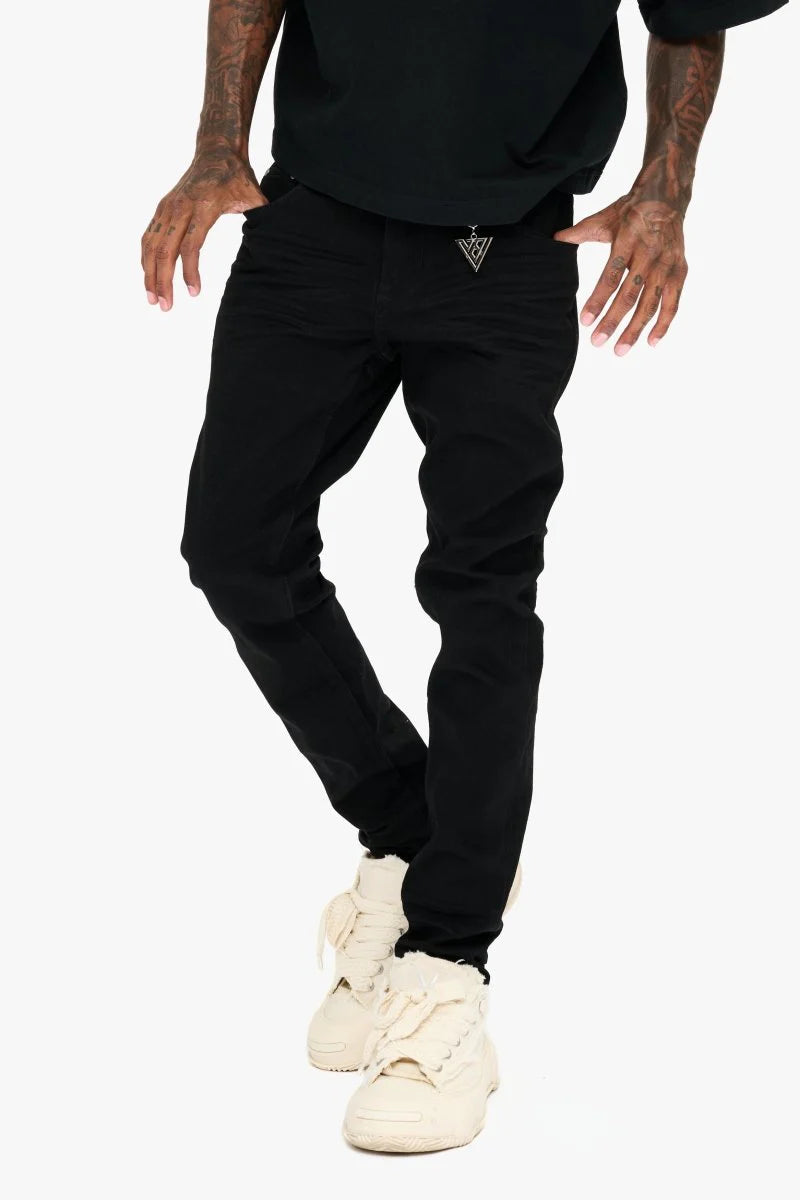 VALABASAS MR. SLIM JEAN JET BLACK