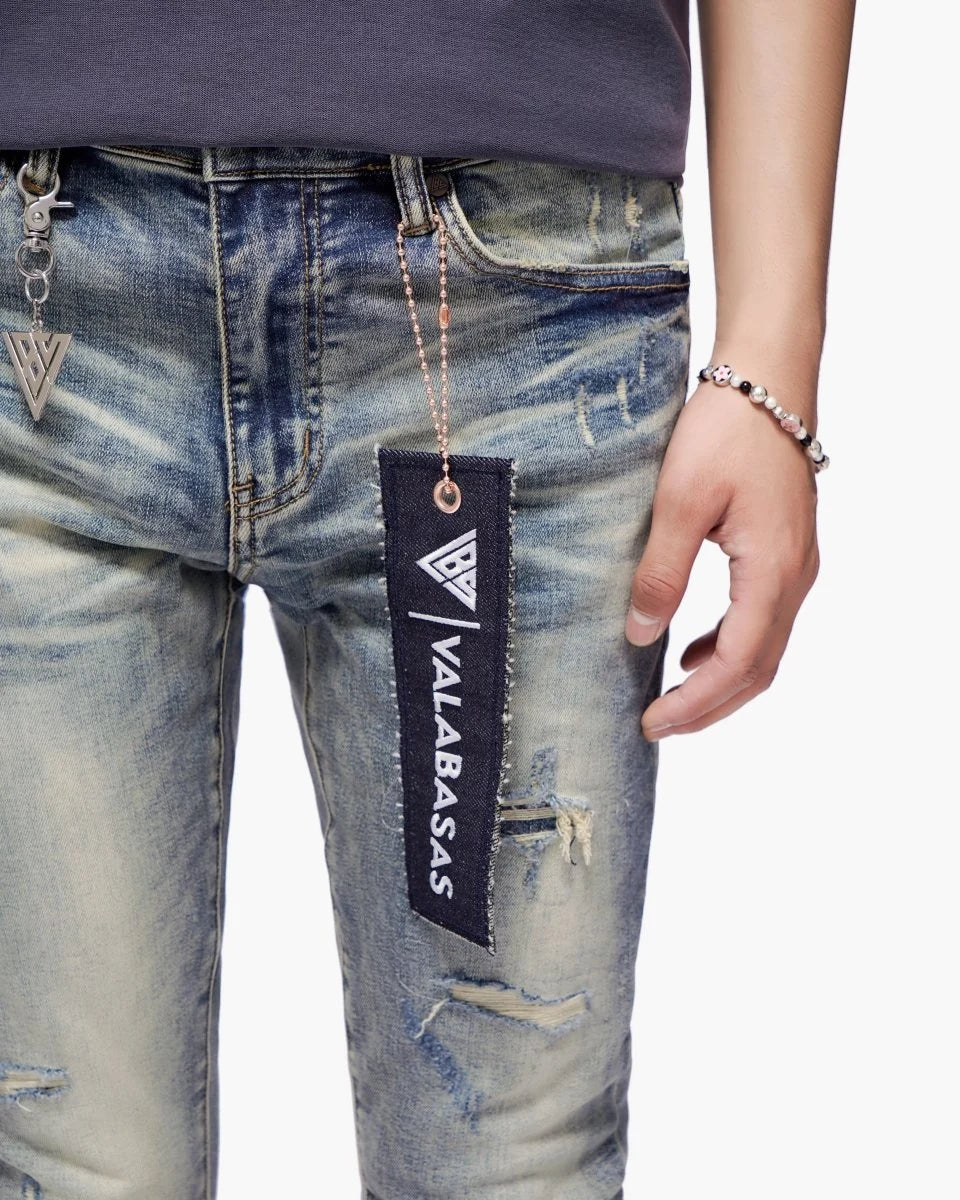 Valabasas SCIMITAR DARK BLUE WASH SKINNY JEANS-VLBS-VJ2-1056