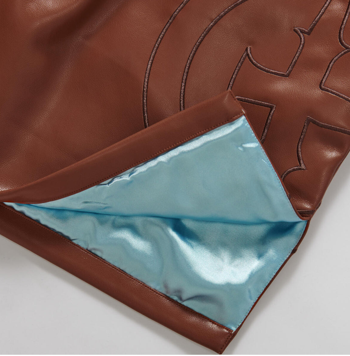 GALA-DELIRIOUS”LEATHER”SHORTS-BROWN-G-SP2-24-027
