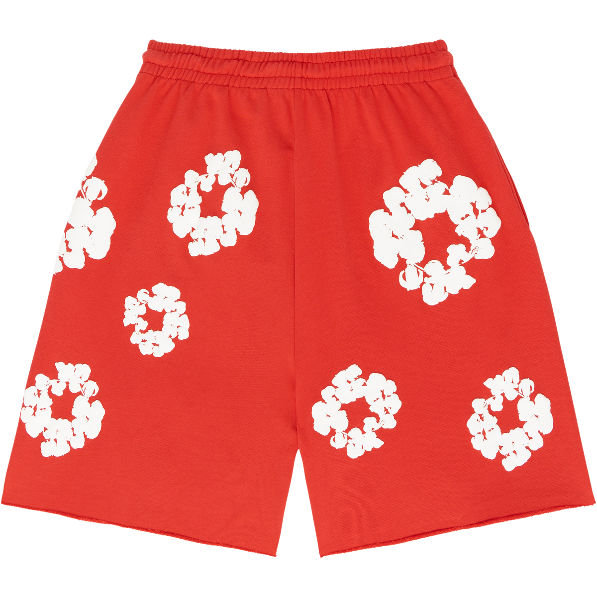 DENIM TEARS-The Cotton Wreath Shorts Red -402-300